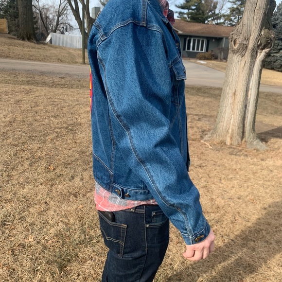 Warner brothers, Wilson, leather, Superman, jean jacket, large - Picture 4 of 11